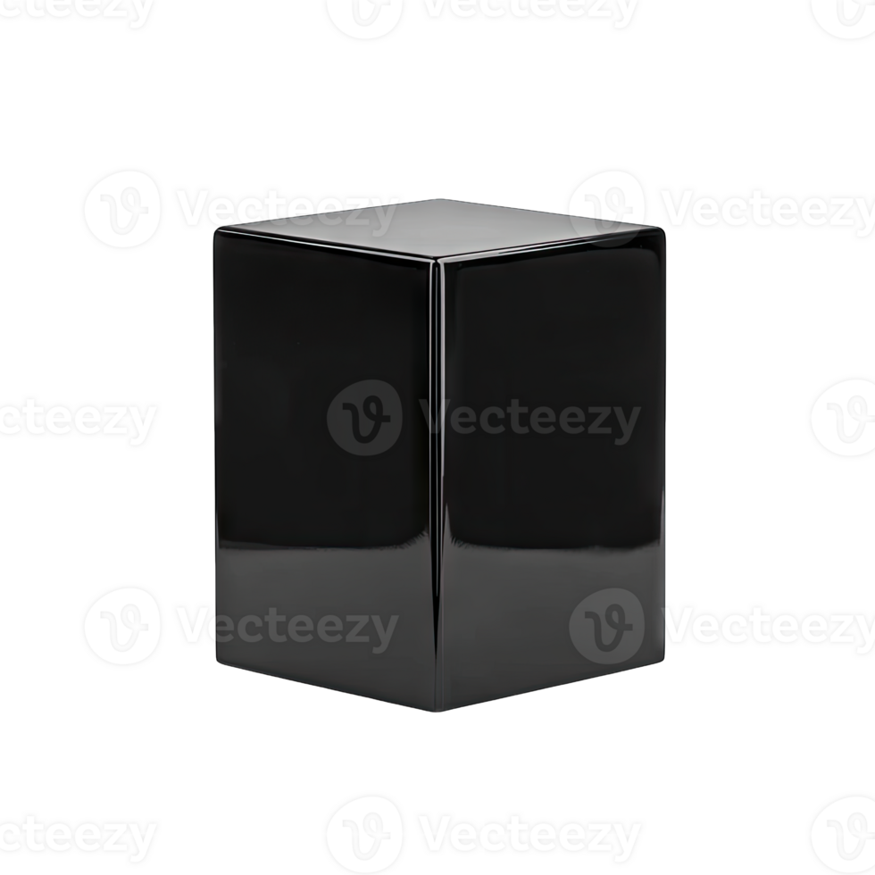Isolated shiny cube render for product display or modern art concept png