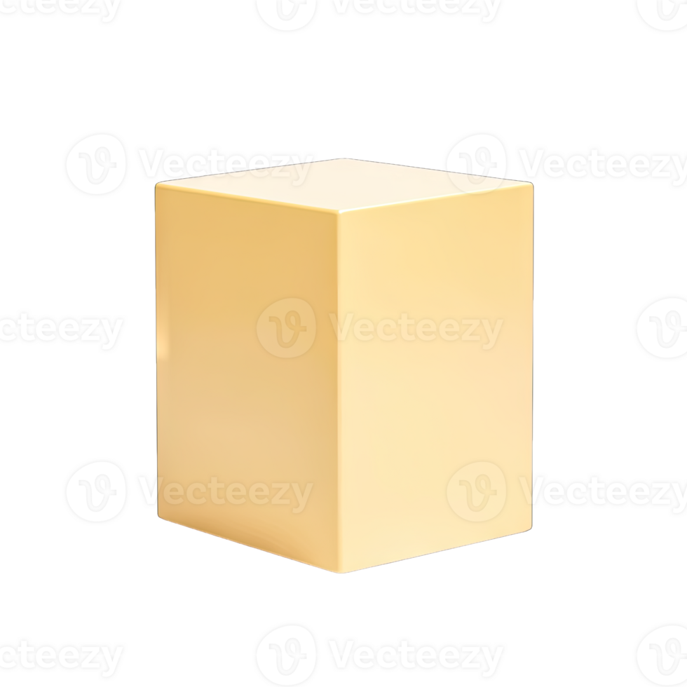 Isolated butter cube photography for food blog and cooking concept art png