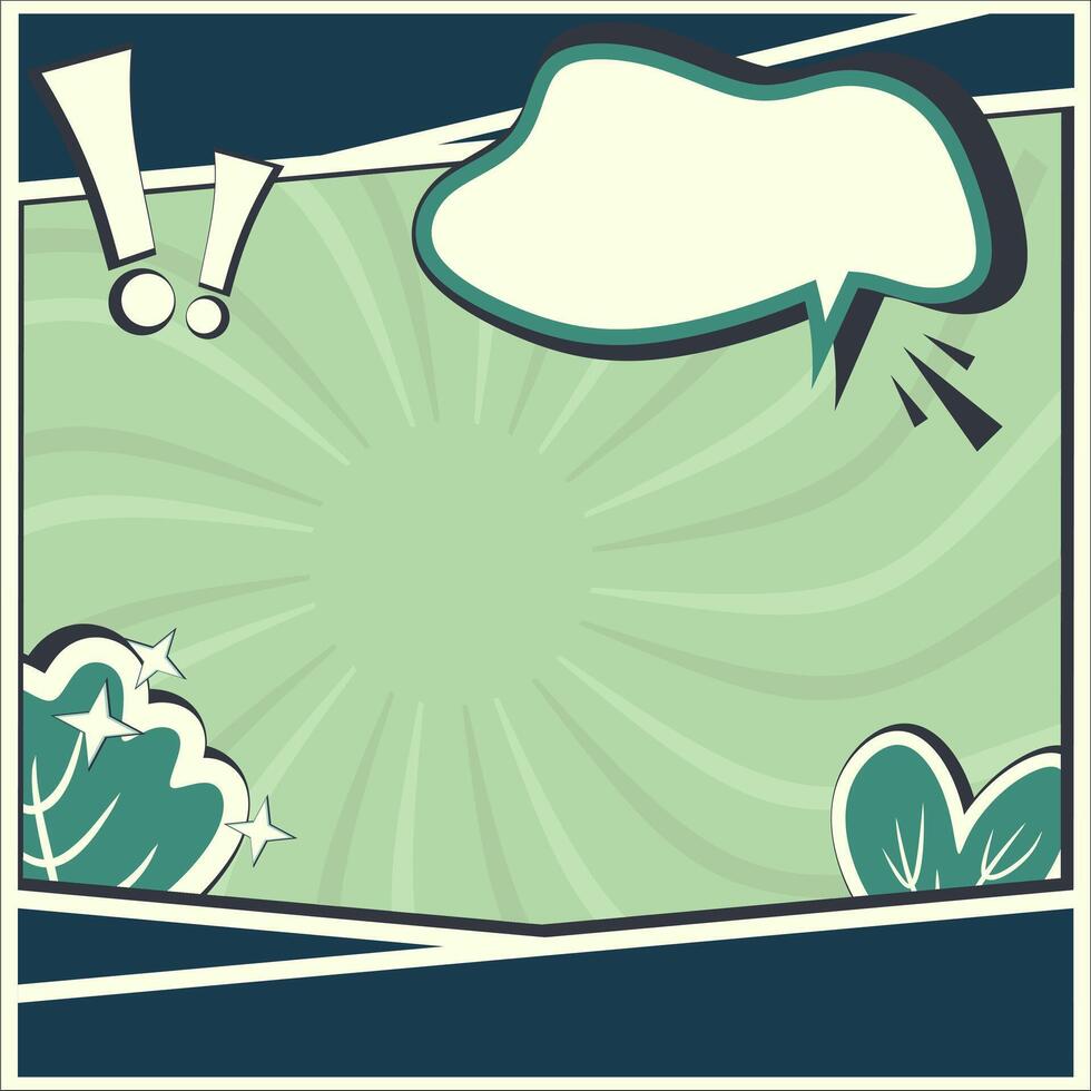 comic book style background with speech bubbles and leaves vector
