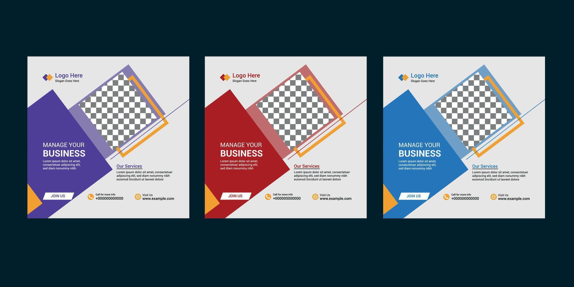 Corporate Social Media Post Design vector