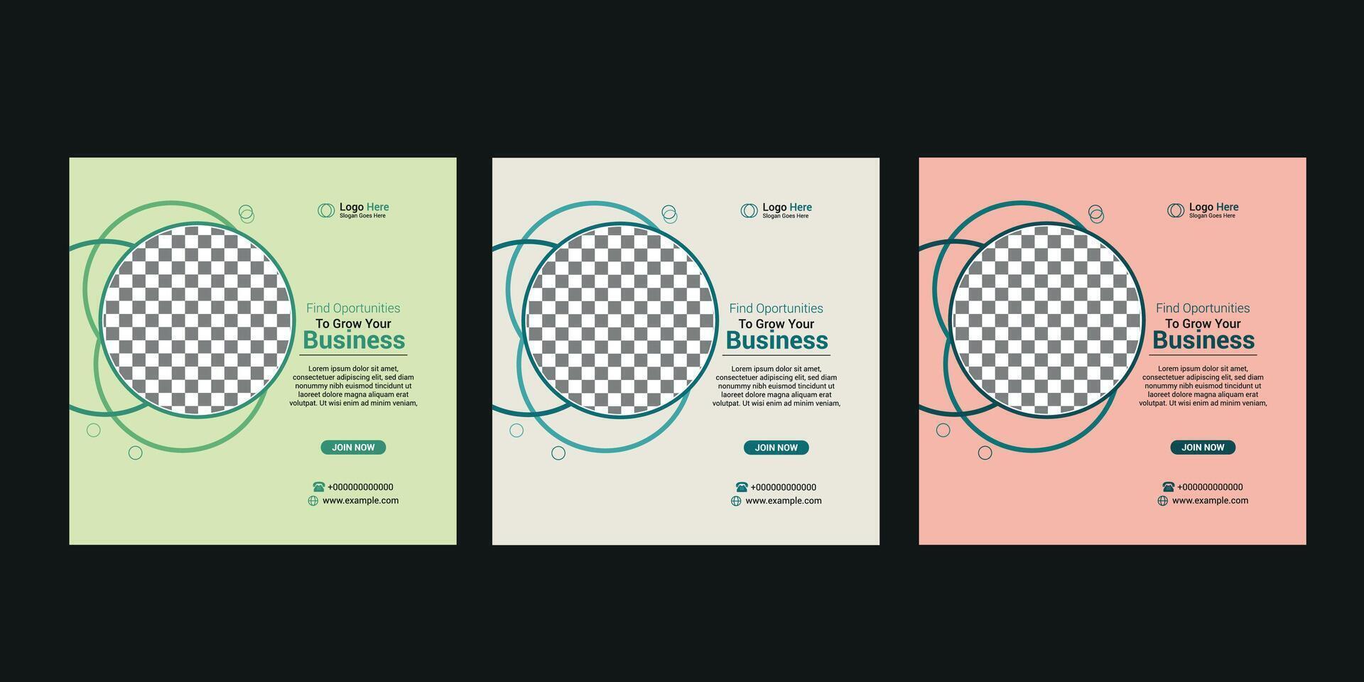 Corporate Social Template vector