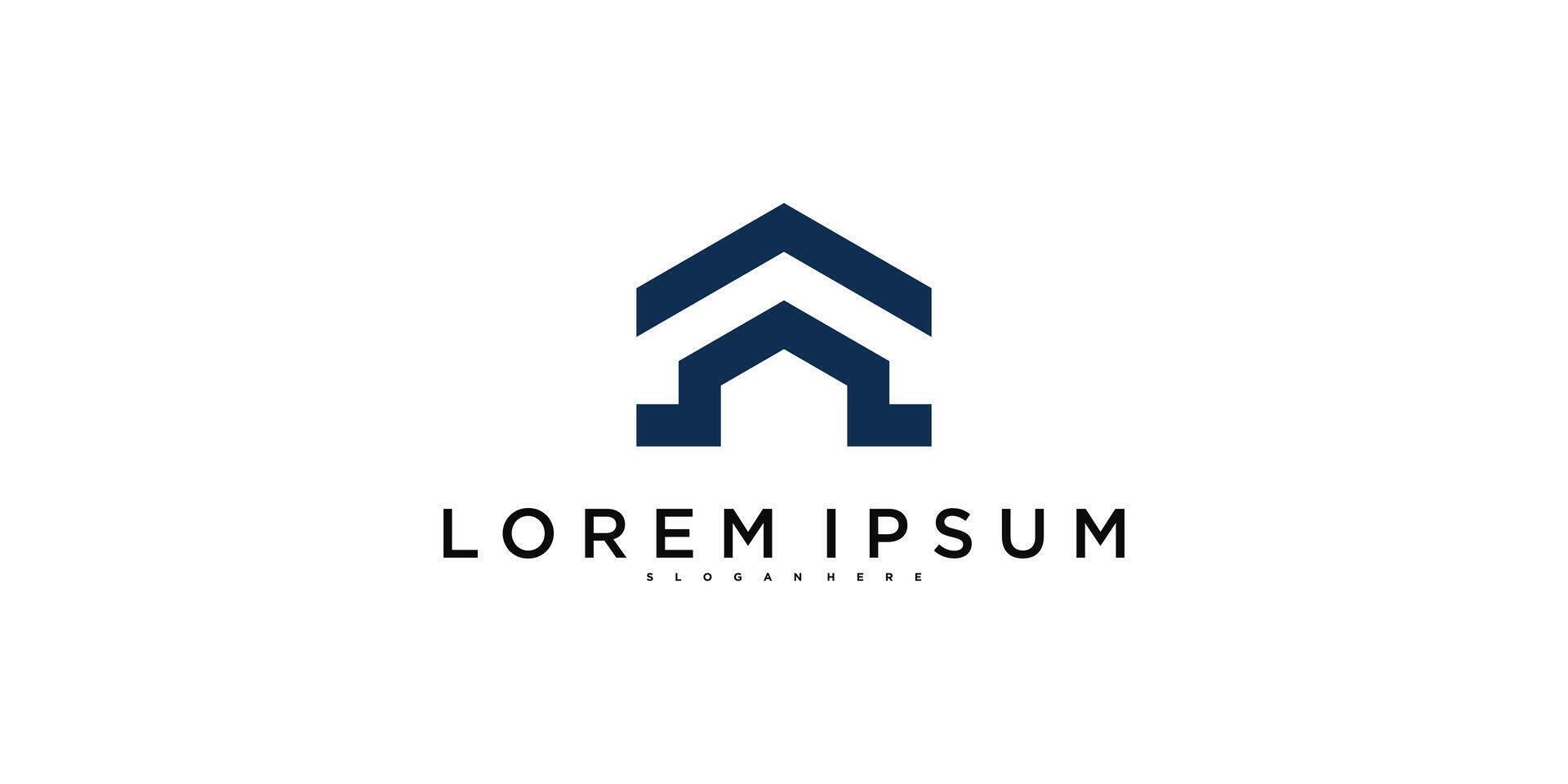 Abstract modern house logo icon design vector