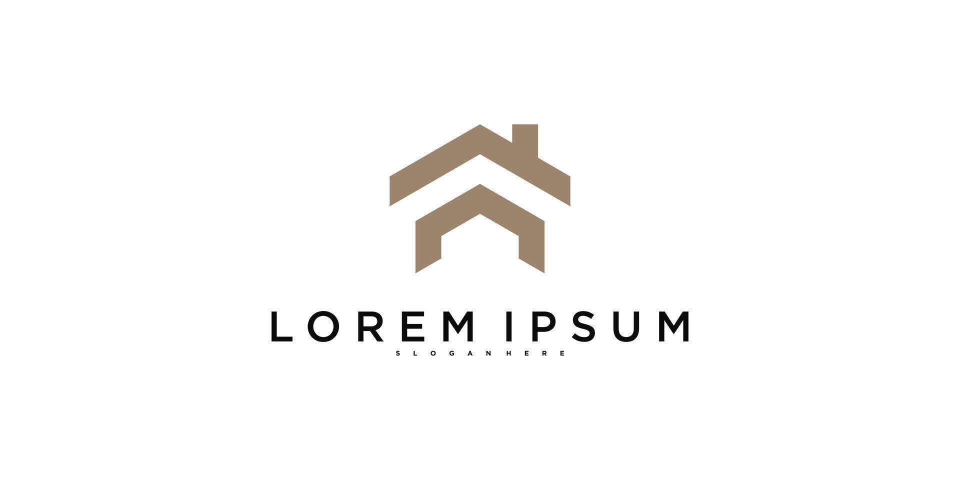 Abstract modern house logo design template vector