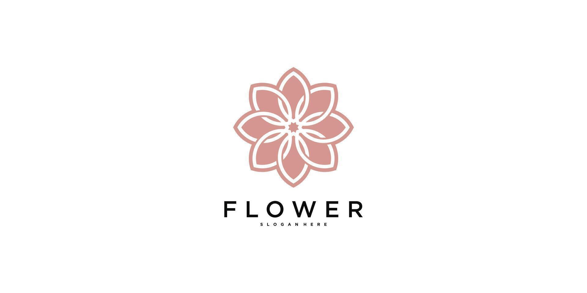 Abstract luxury floral logo design icon vector
