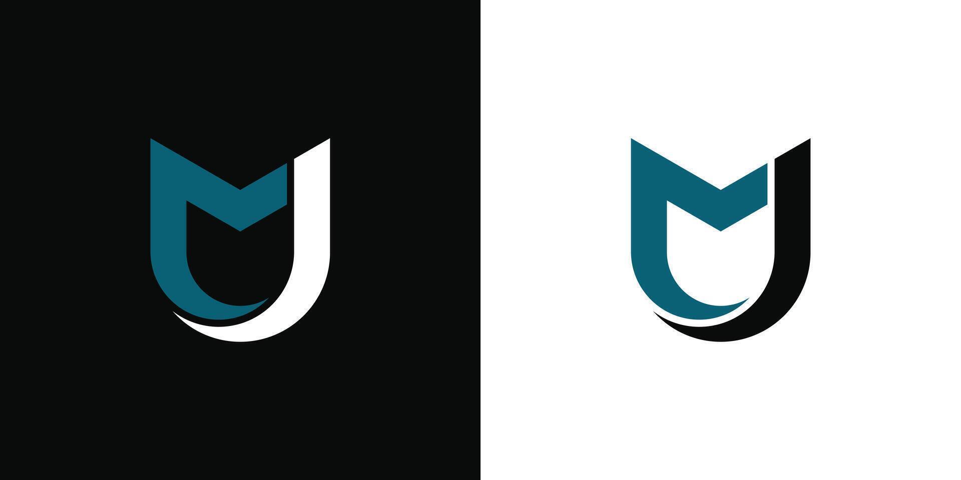 MJ or JM initial letter logo design vector