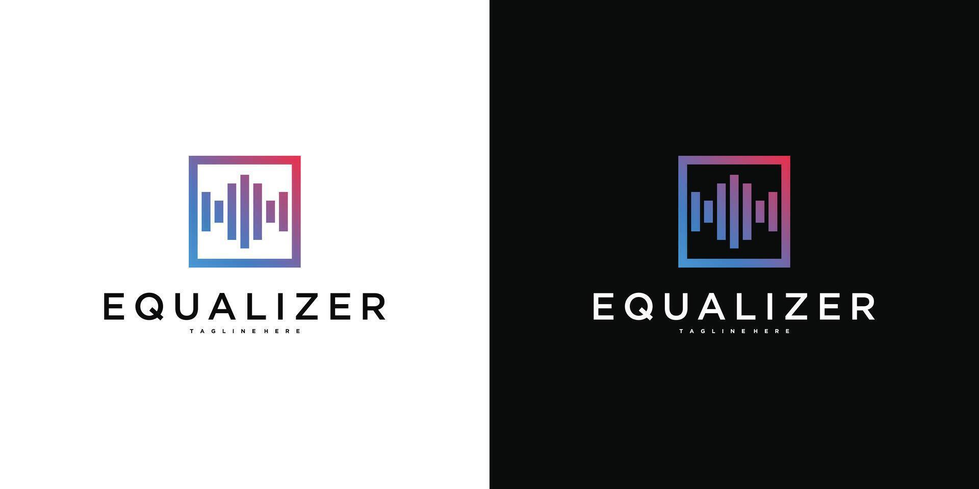 Equalizer logo icon design. Sound wave or radio wave vector