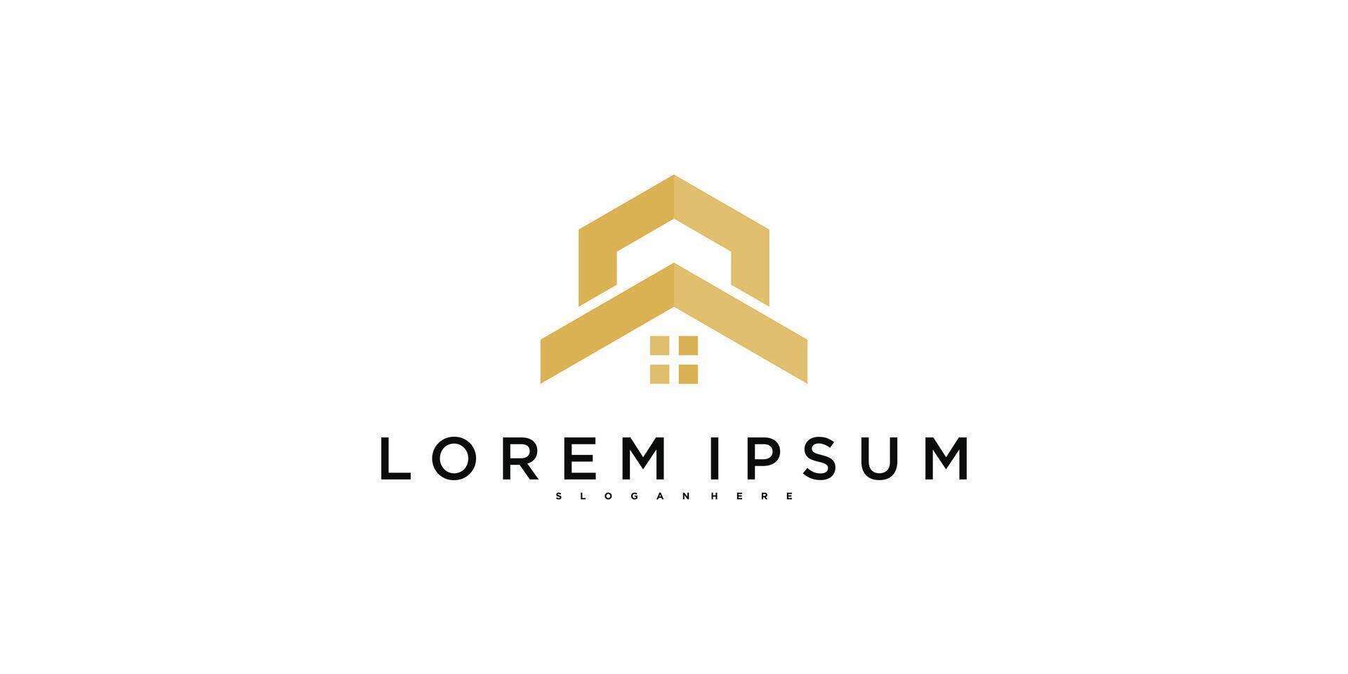 Abstrack modern house logo design vector