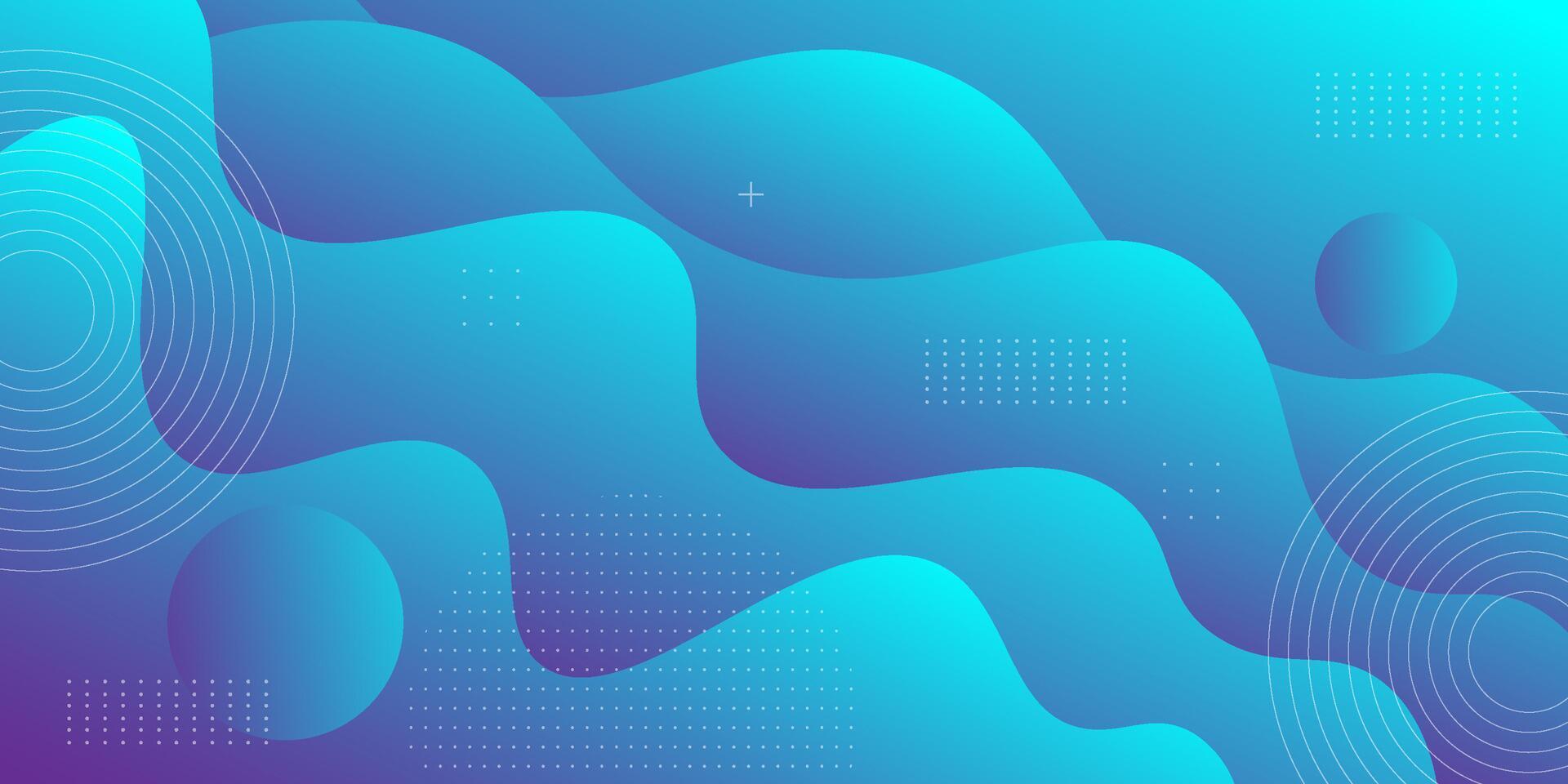 Minimal dynamic bright blue gradient fluid textured background with 3D style wavy liquid color pattern. Eps10 vector