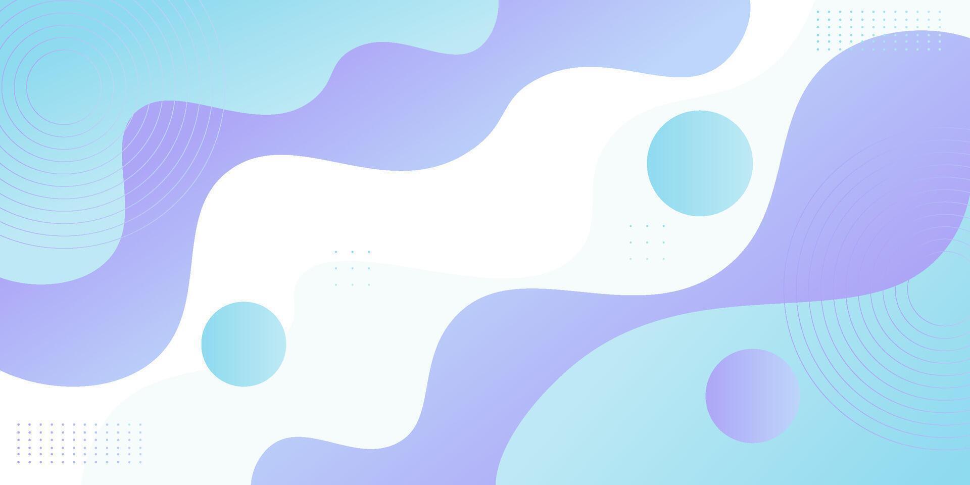 Bright purple and blue geometric business banner design. Creative banner design with wave shape as template. Simple white horizontal banner. Eps10 vector
