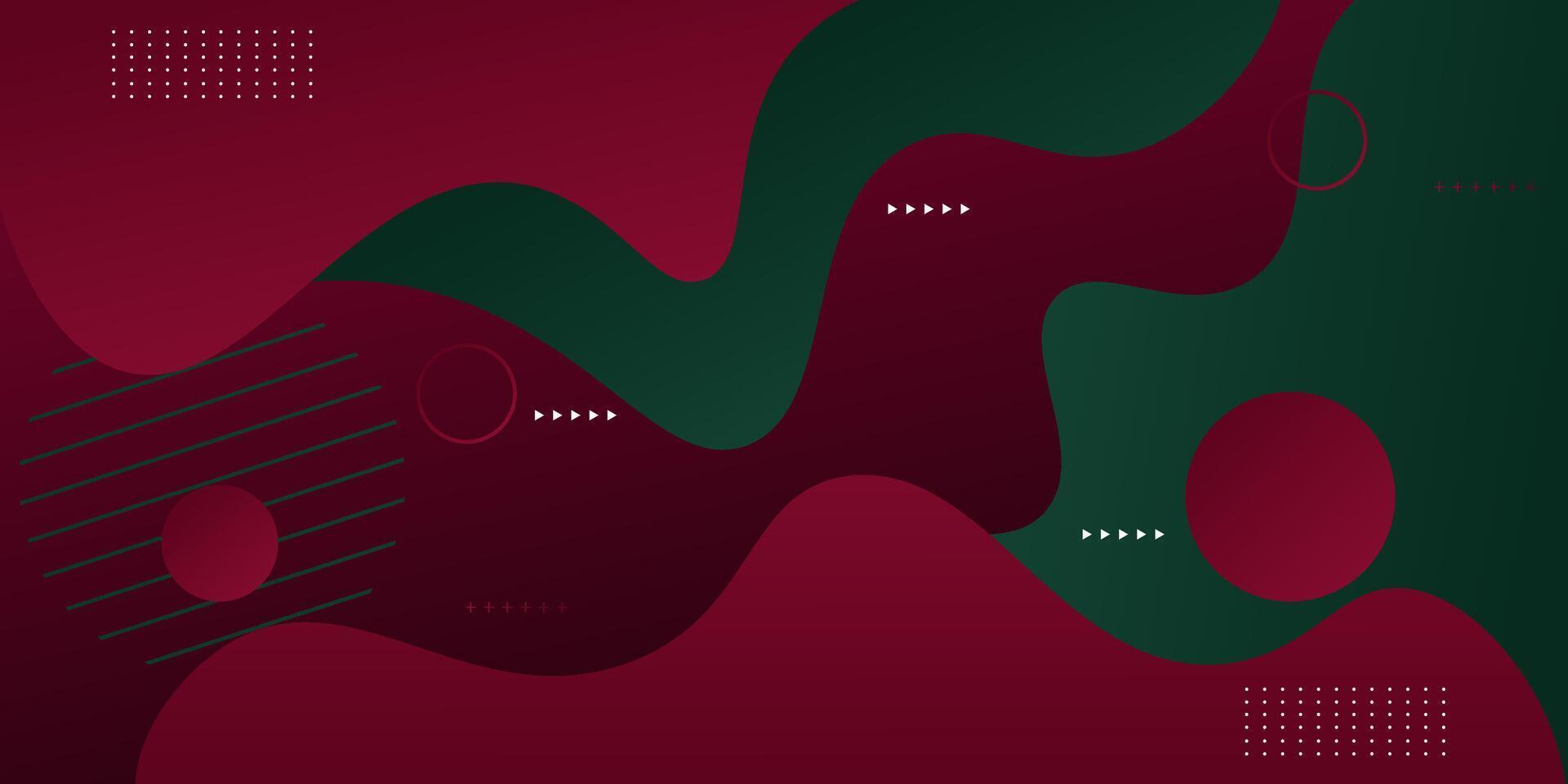 Abstract 3D background with colorful red and green liquid color element design. Creative banner style. Eps10 vector