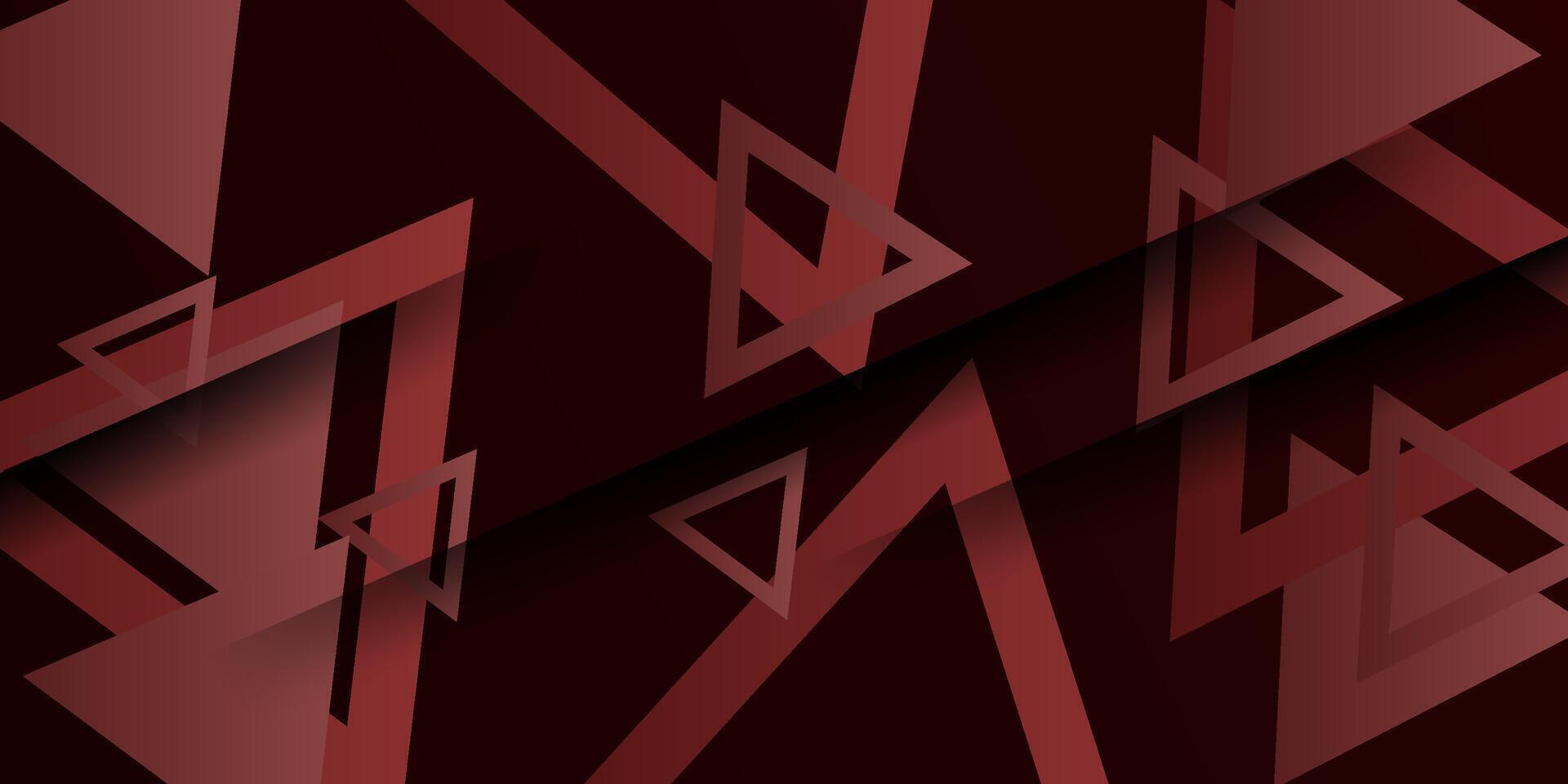 Abstract red triangle background overlapping with shadow paper cut pattern. Blue 3D background design. eps10 vector