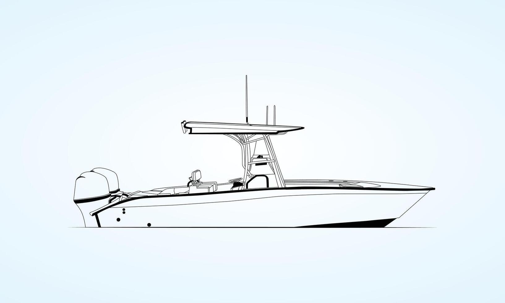 One color boat laser cut vector