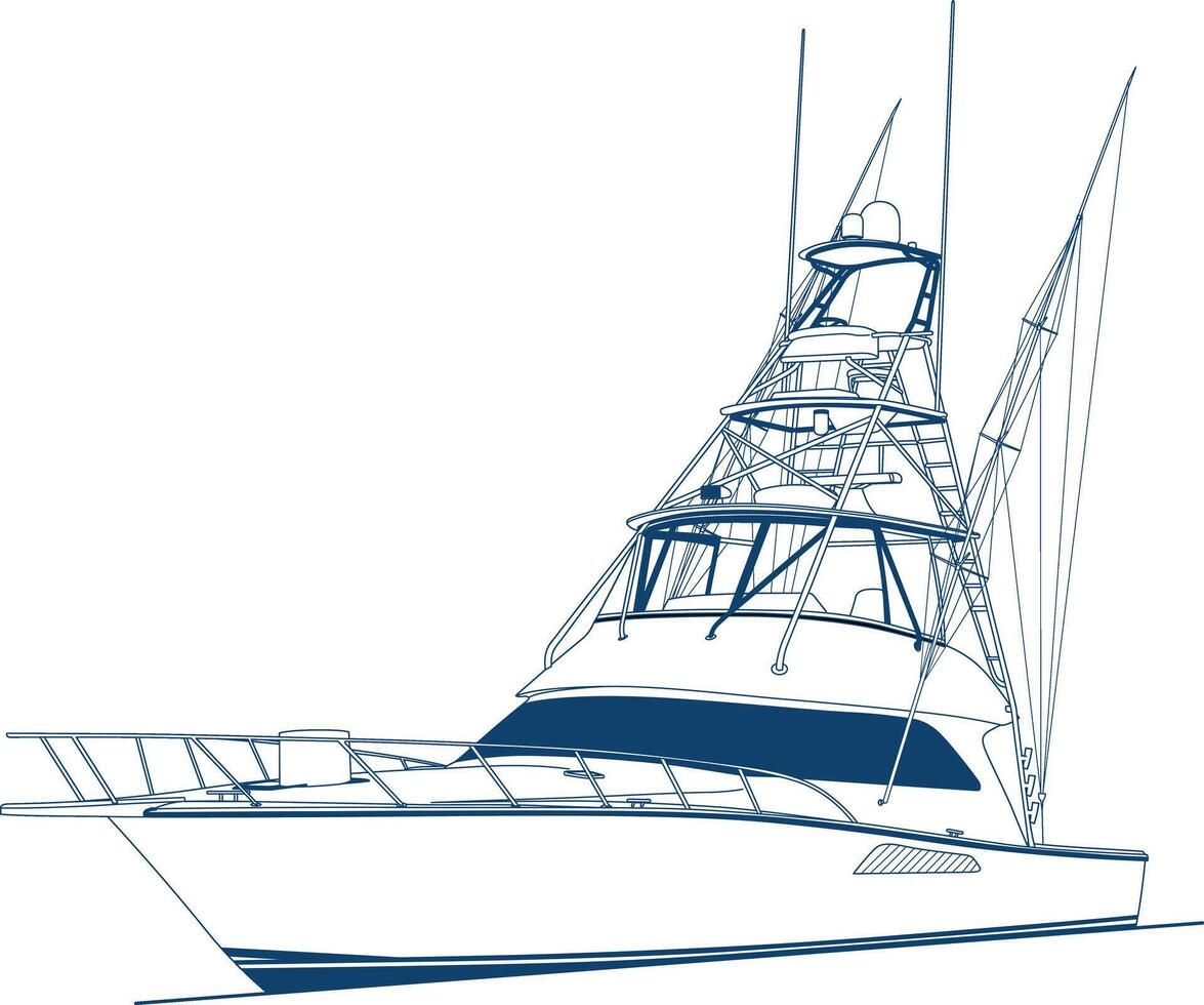 Eye Catching boat one color vector