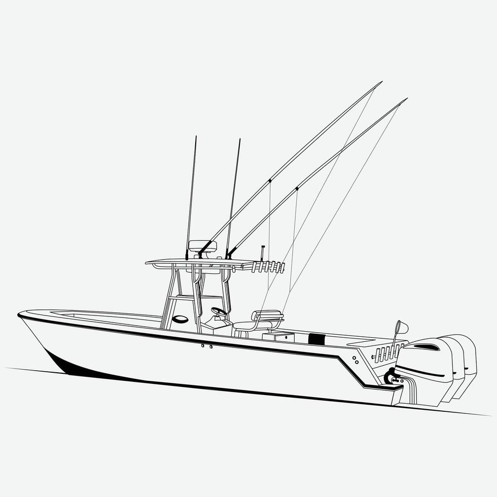 Vehicle Boat One Color vector