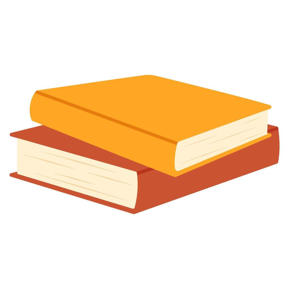 Simple Cartoon Stack Book for Back to School vector