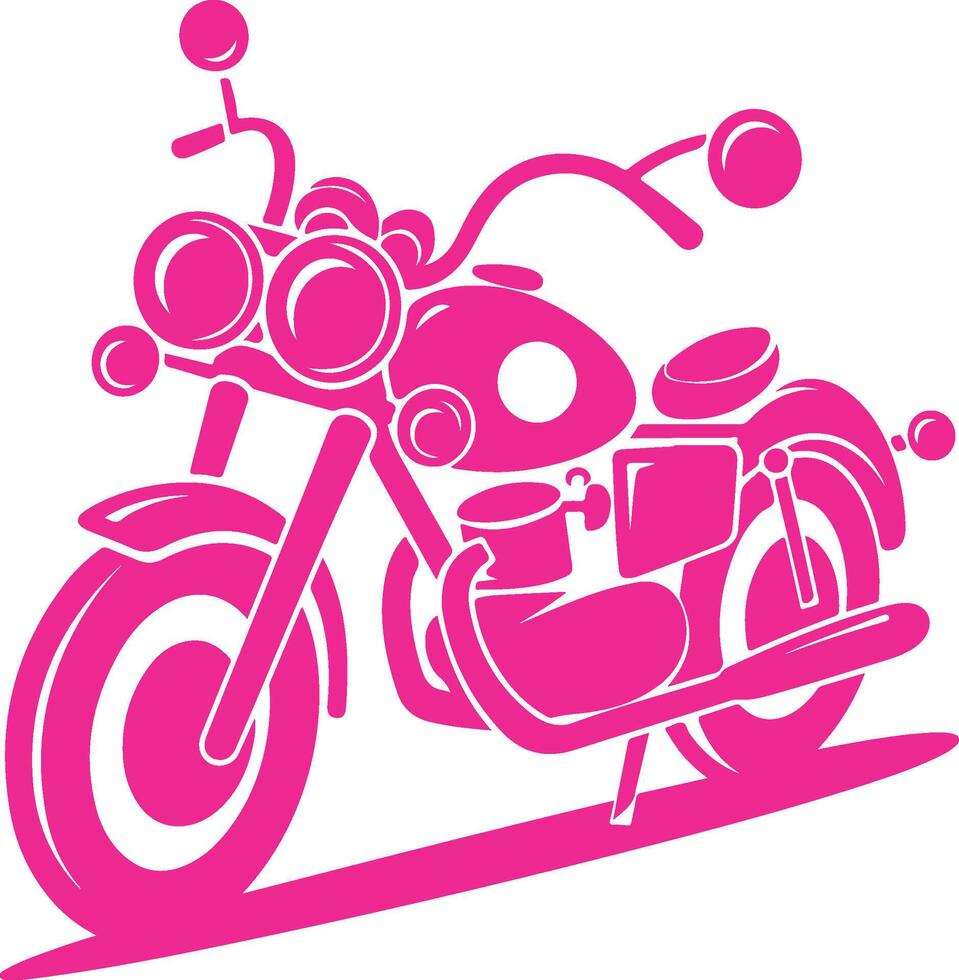 Biker Riding Motorcycle Silhouette Design vector