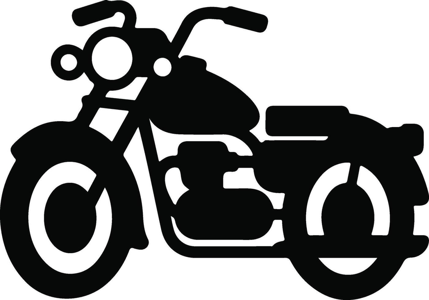 Modern Motorcycle Silhouette Illustration File vector