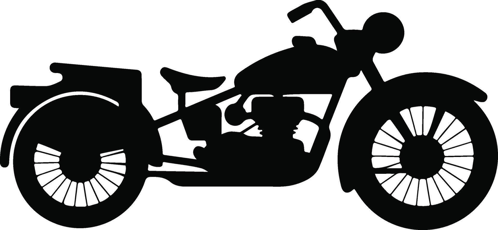 Classic Motorcycle Outline Artwork vector