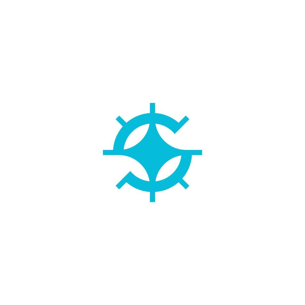 compass logo template simple vector