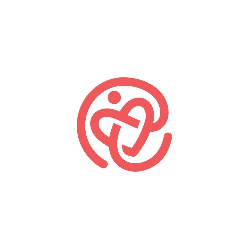 love rope logo design creative ,rope knot vector