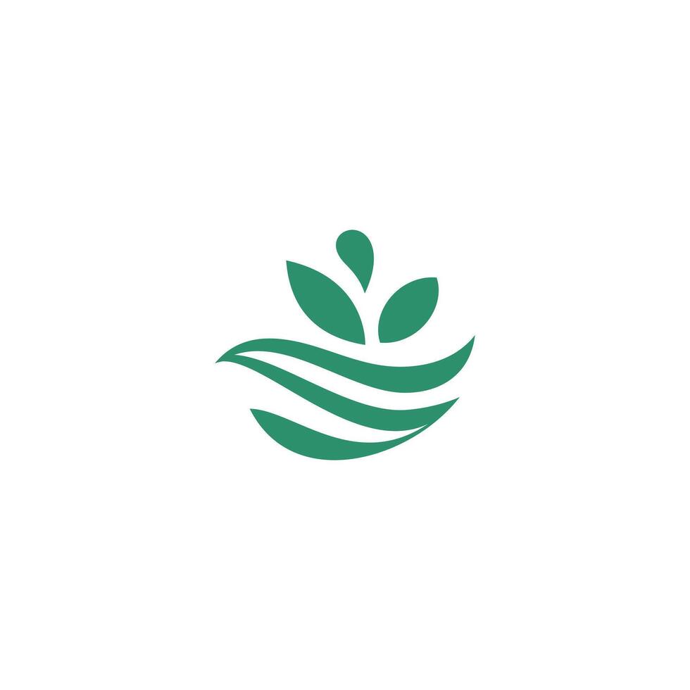 Abstract grow leaf logo. leaf icon dynamic green color vector