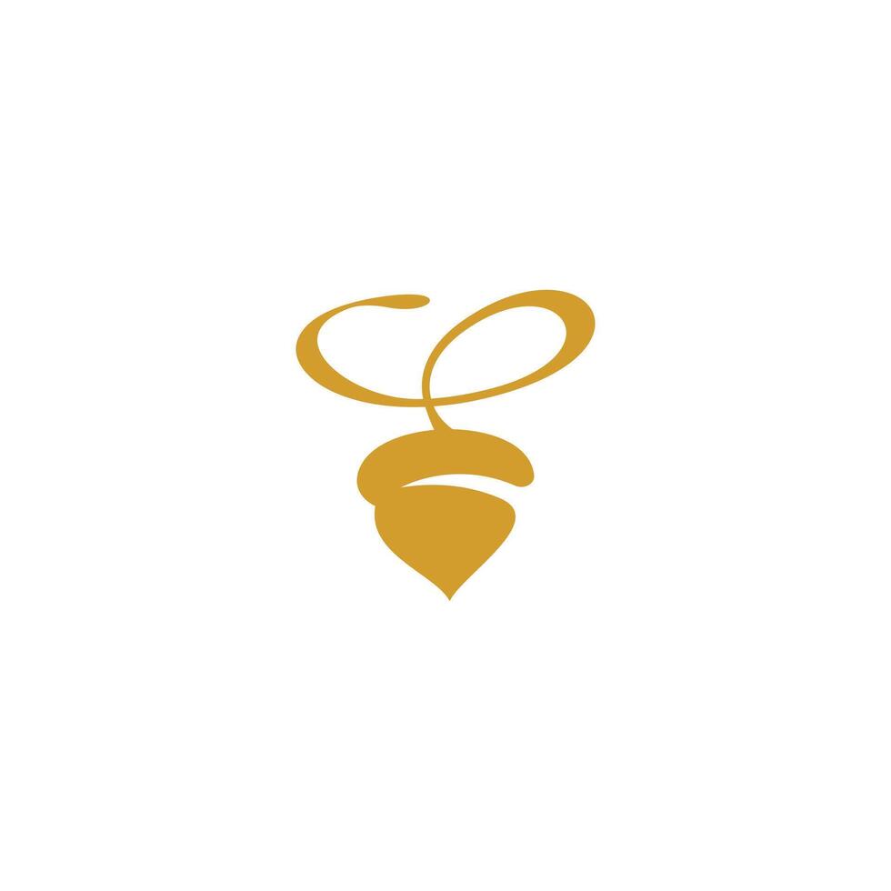 acorns logo icon oaks seed, luxury element vector