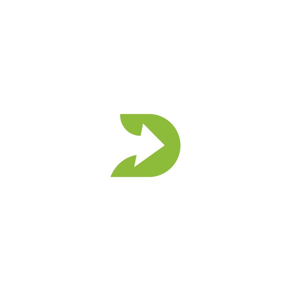 Arrow Logo D letter monogram . Professional modern initial based Alphabet icon logo. vector