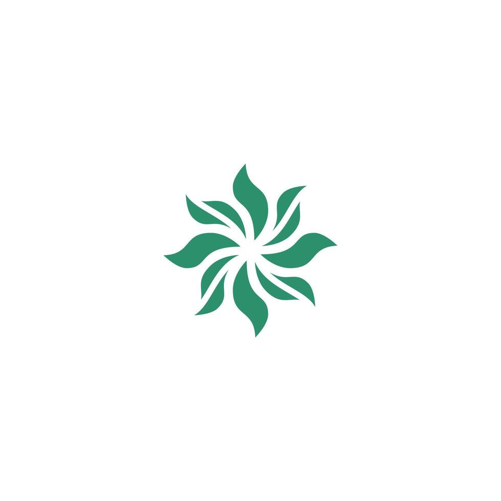 Abstract nature leaf logo. leaf icon dynamic green color vector
