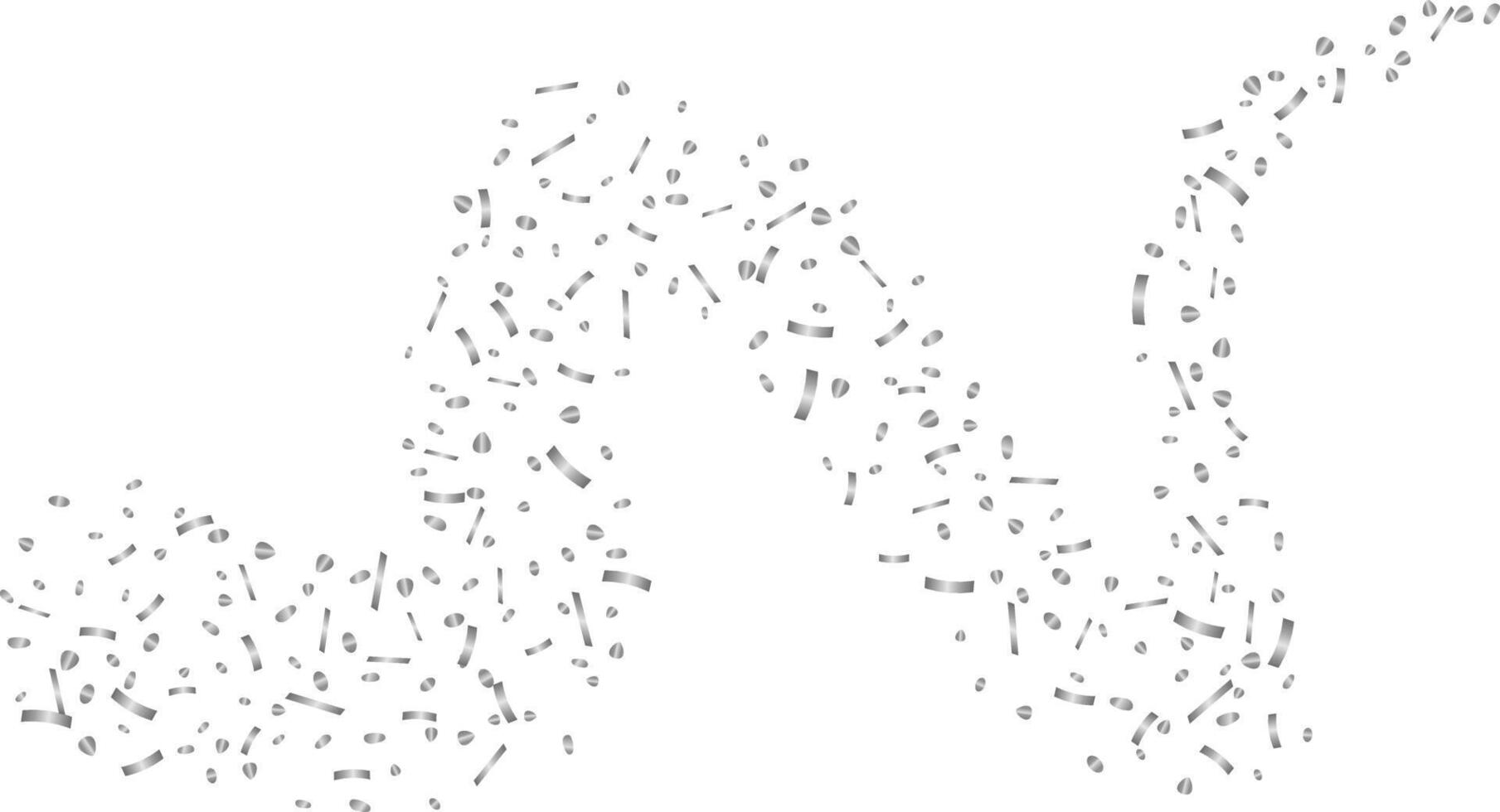 Illustration of silver confetti celebration, festival and greeting card decoration vector