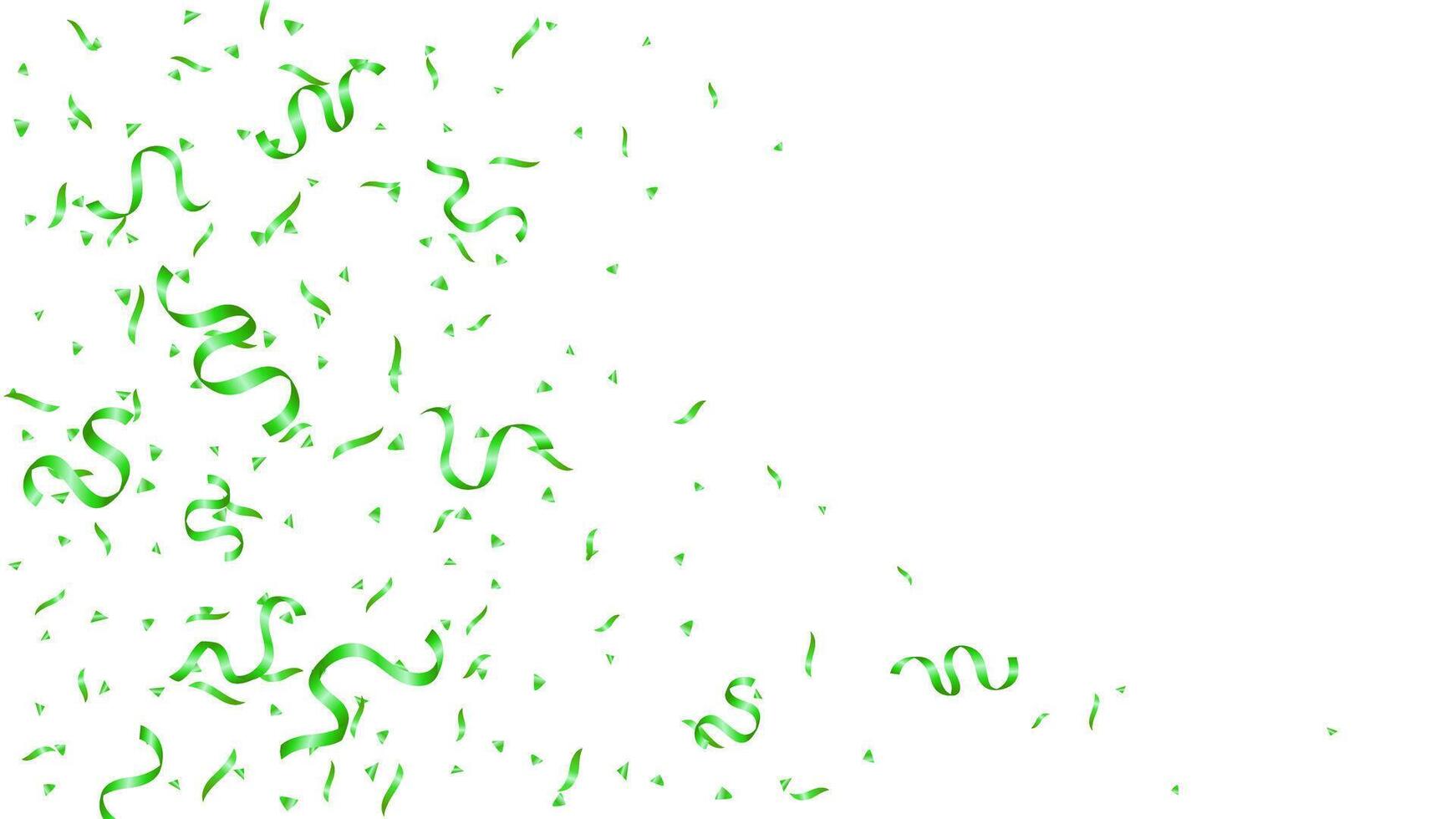 Frame green confetti for congratulations, celebration party , card greeting, sport, birthday and holiday vector