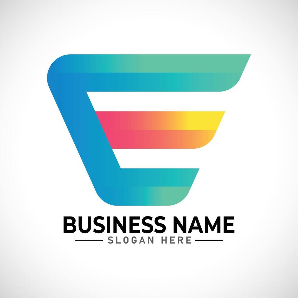 Letter E logo vector