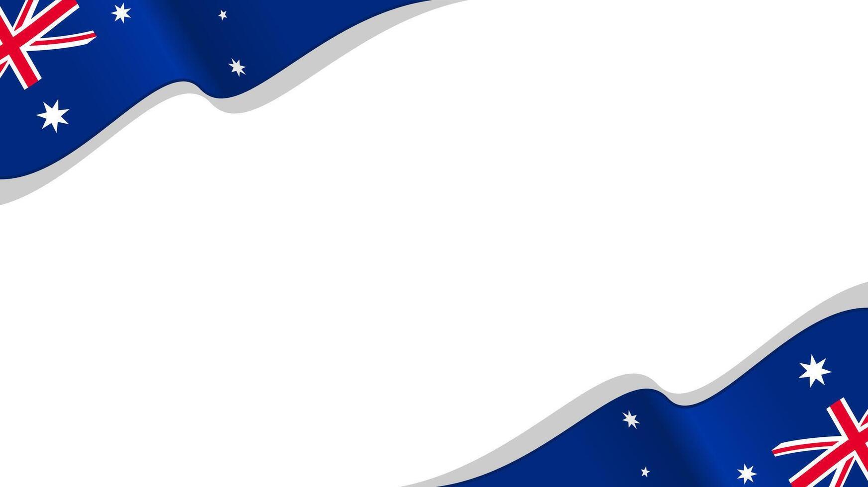 wavy australia flag frame background with copy space for text. for national day vector