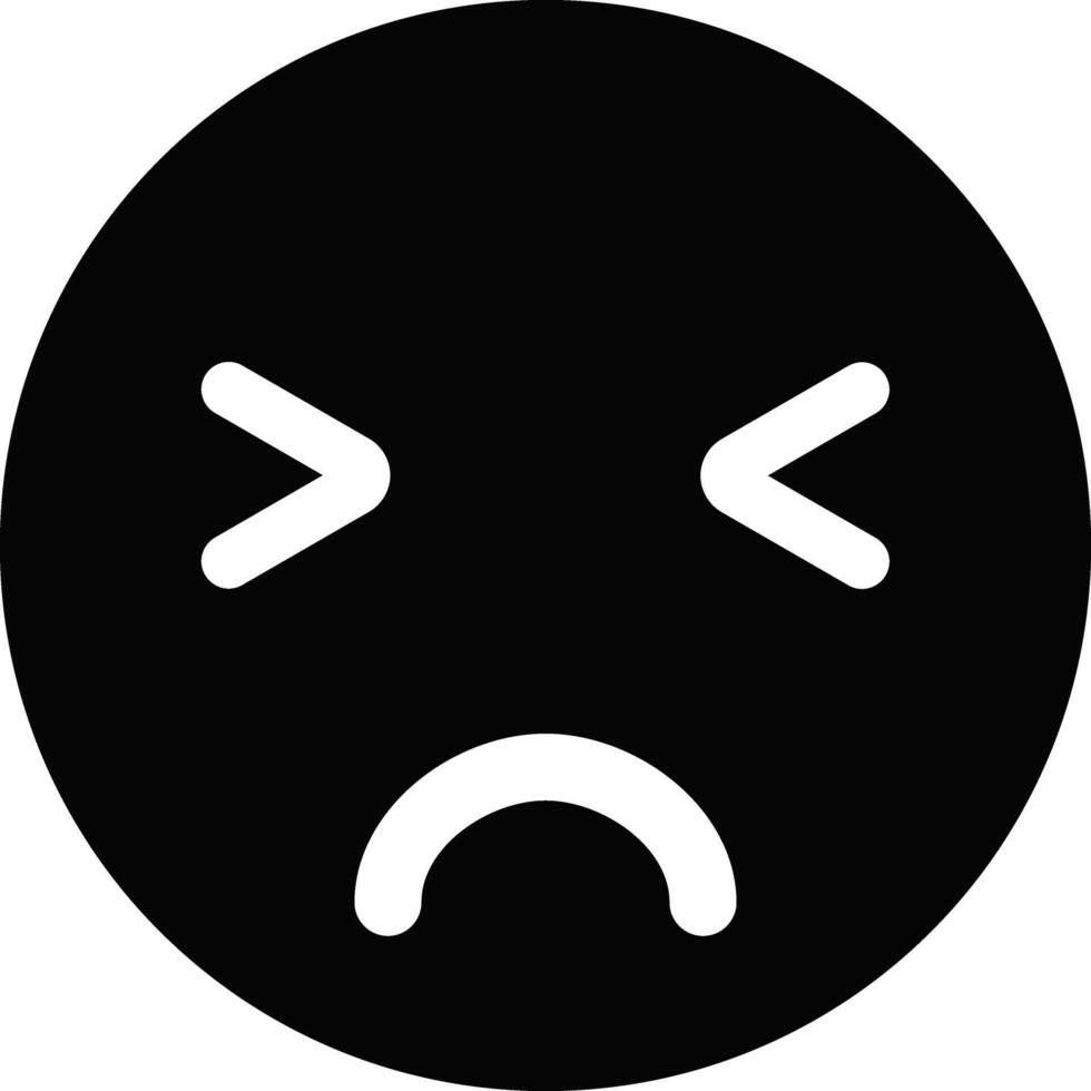 Rounded Filled Anguish icon vector