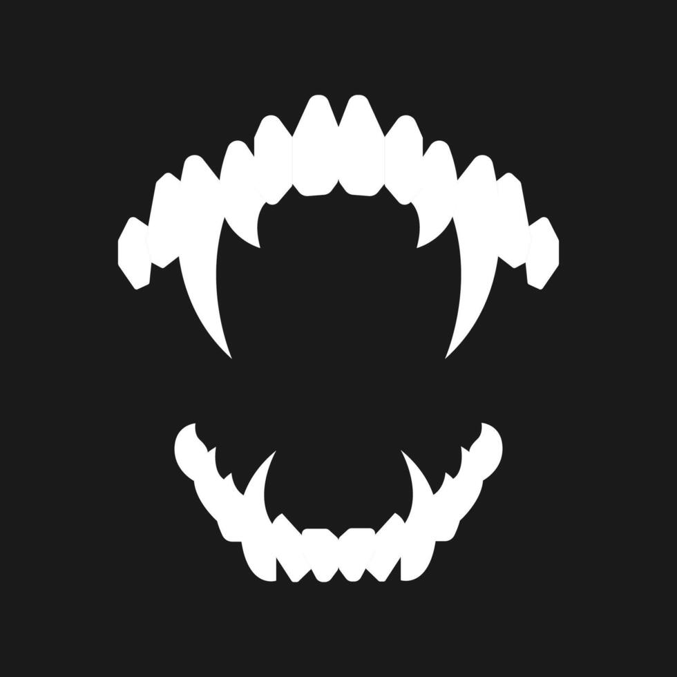 Vampire teeth monster teeth vector