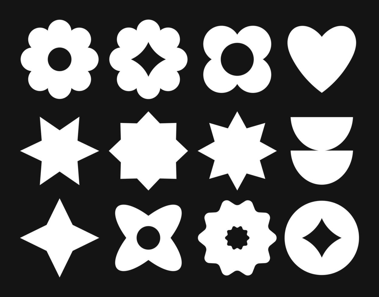 Modern bauhaus y2k and geometric shapes vector