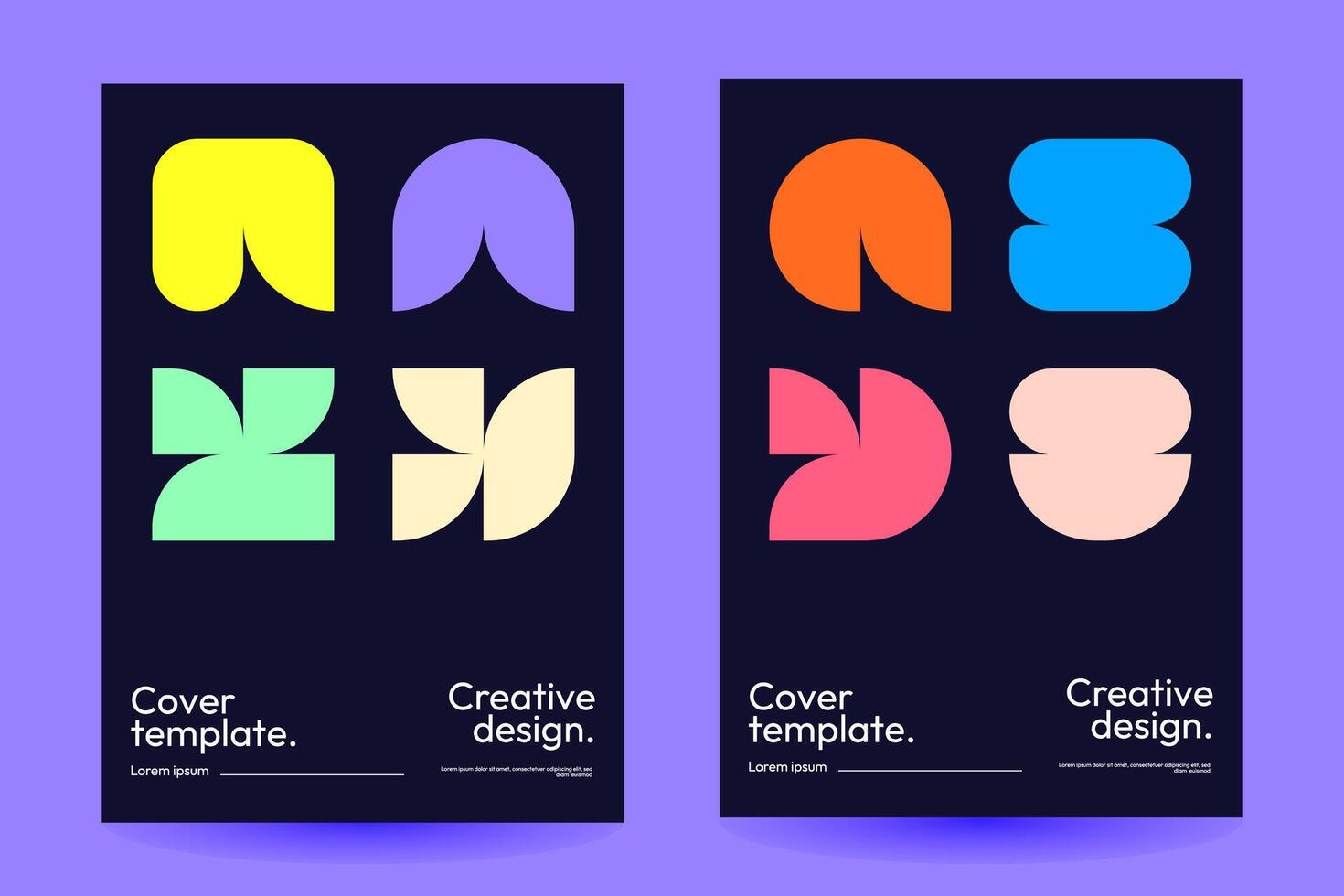 Modern Minimalist Abstract Geometric Cover Template Design vector