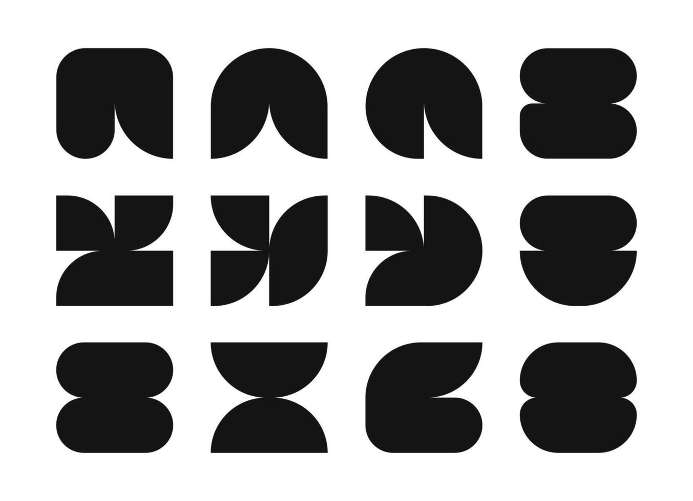 Modern retro bauhaus and geometric shapes vector