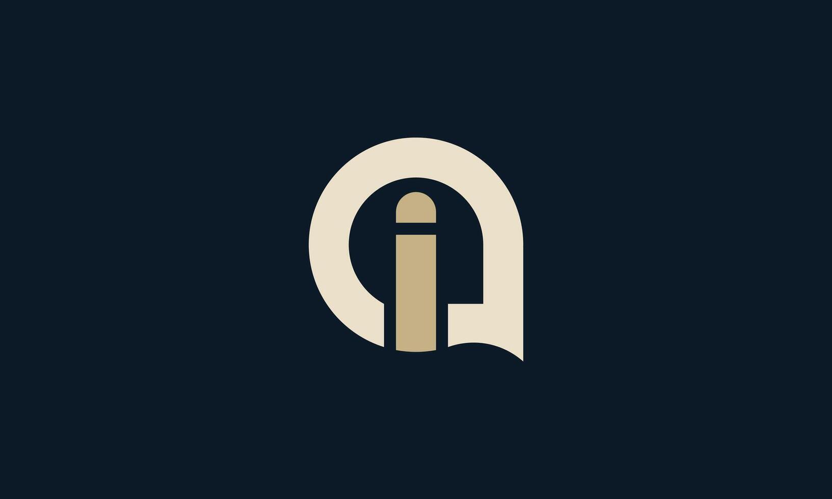 ai artificial intelligence minimalistic monogram logo design vector