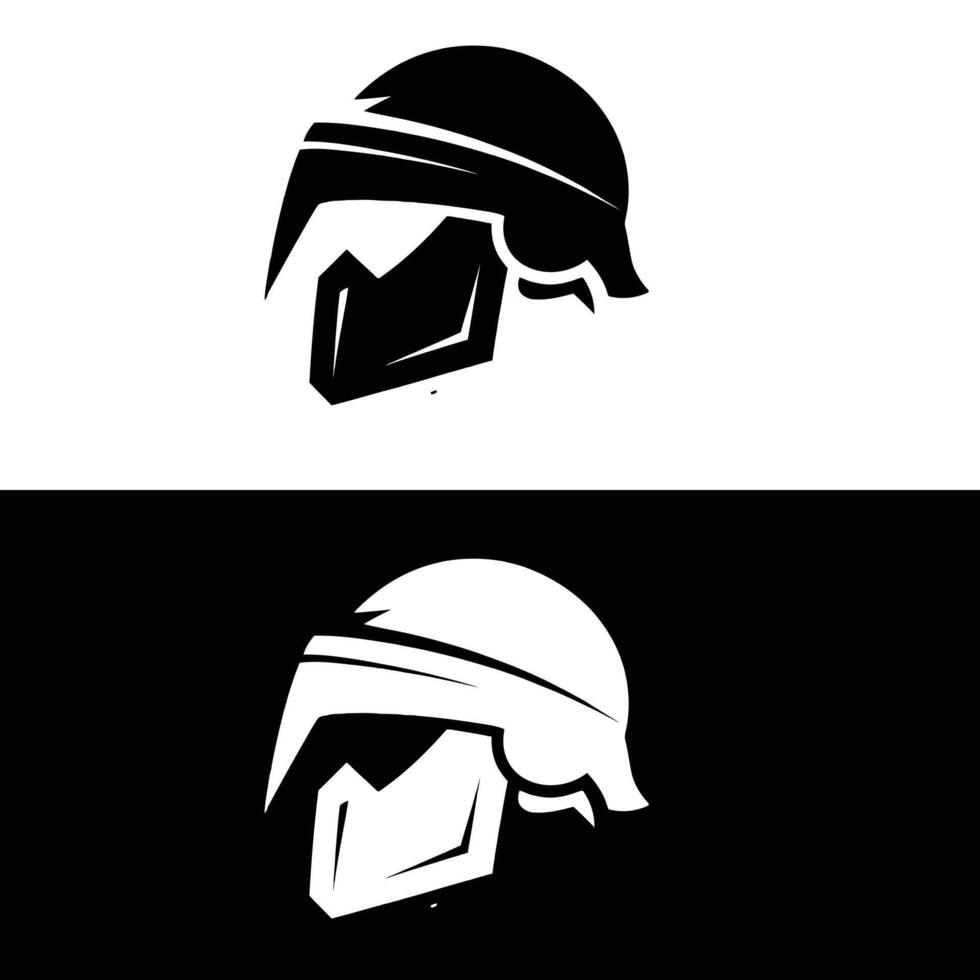 construction helmet isolated on white and black . vector