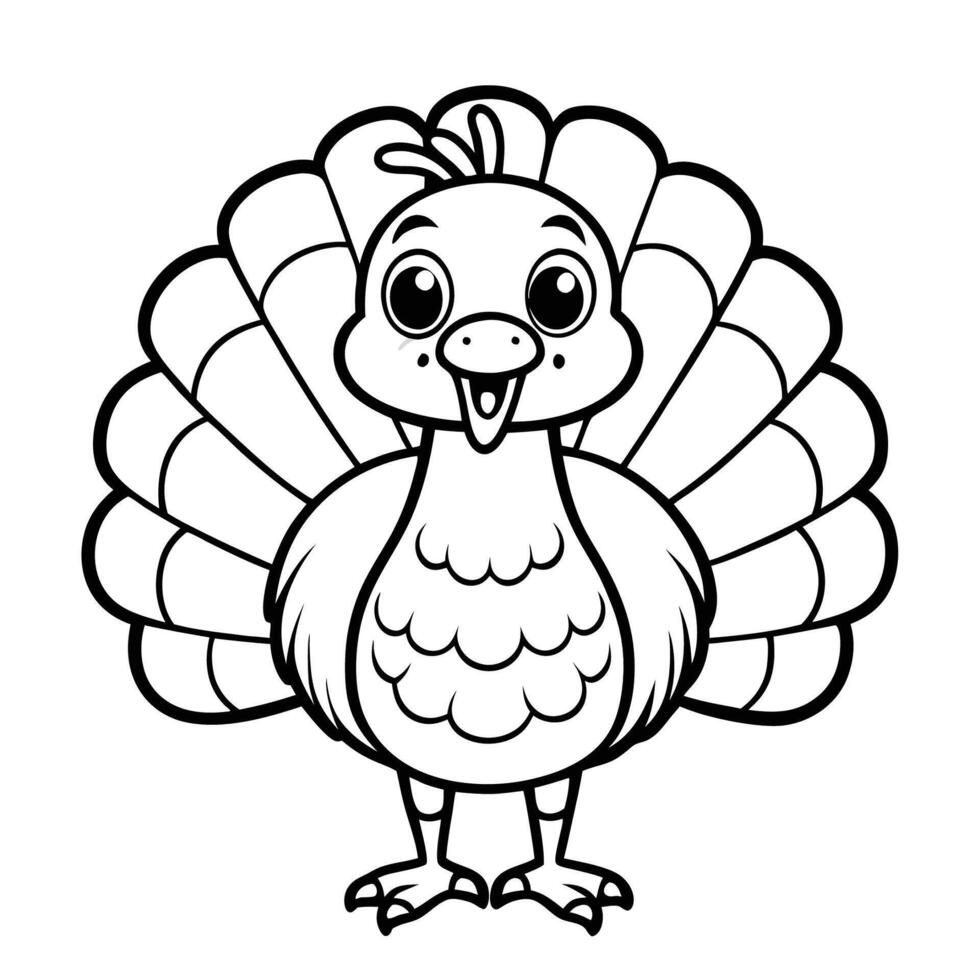 Humorous Cartoon Turkey Characters Bring Laughter in Illustration vector