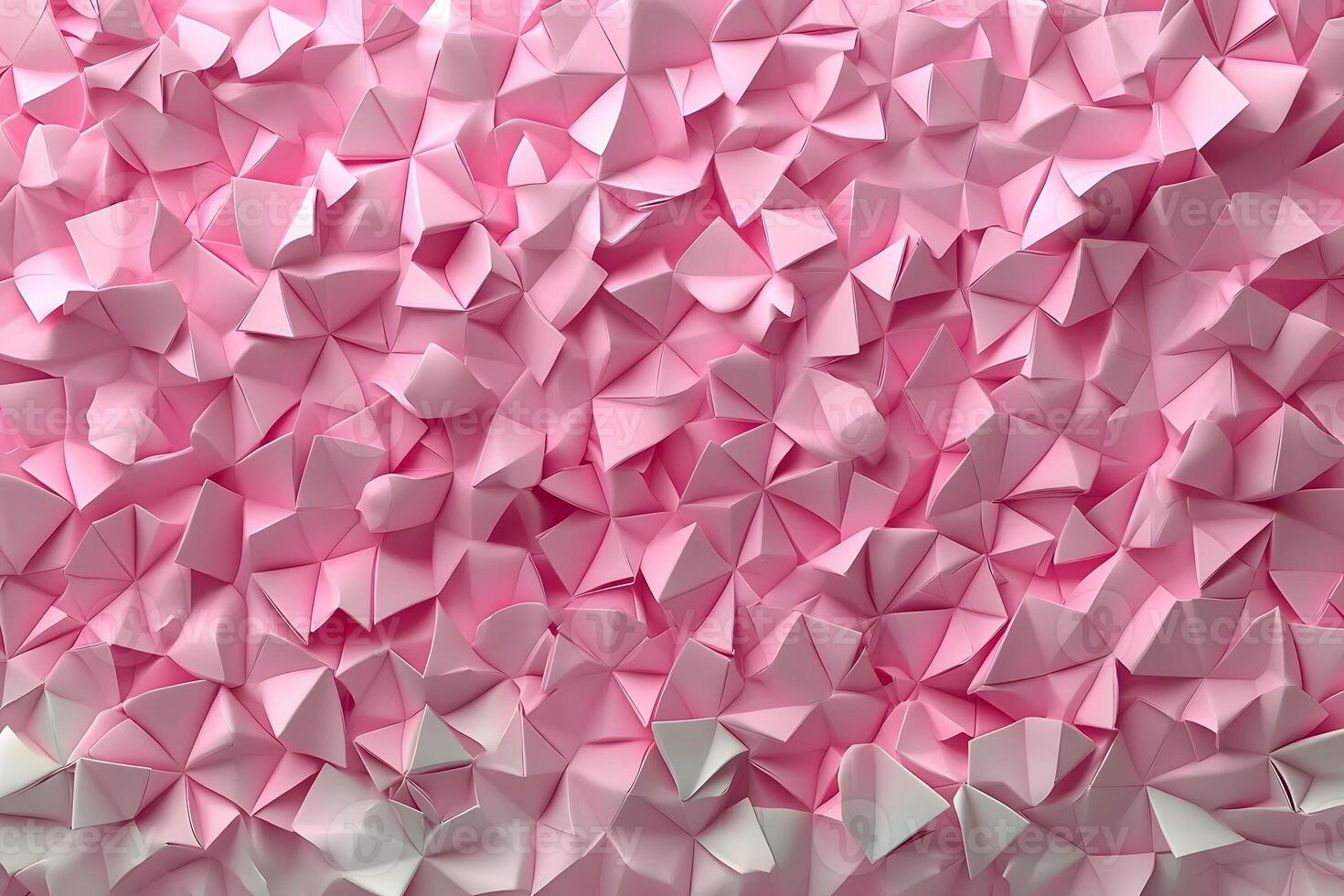 Abstract Pink Origami Floral Pattern - Ideal for Design and Background Use photo