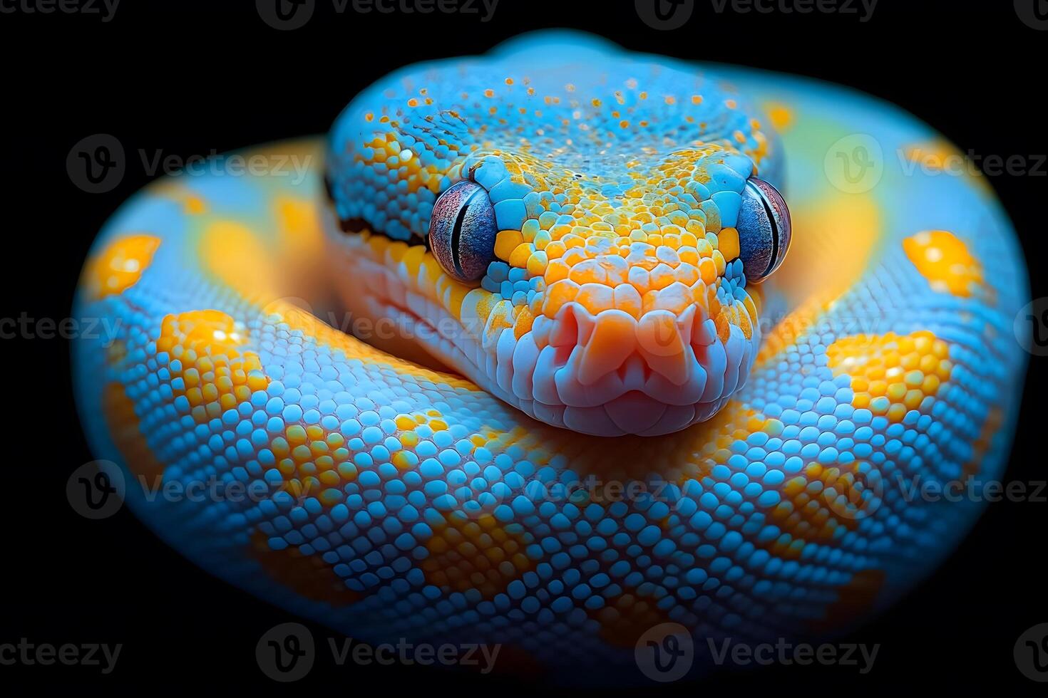 Colorful Python Close-Up Vibrant Scales and Patterns Wildlife ...