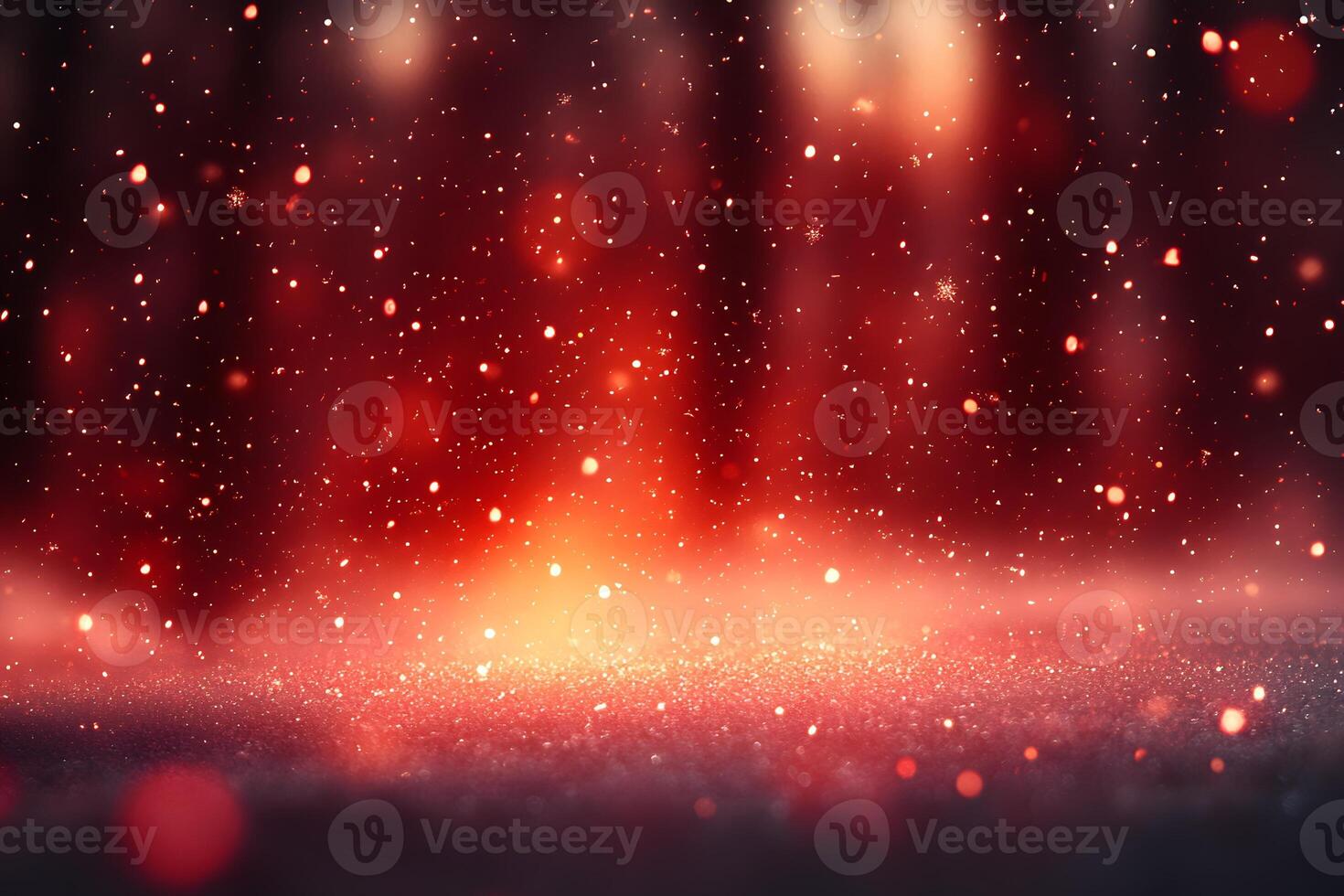 Festive Holiday Glow with Sparkling Red and Gold Bokeh for Seasonal Design photo