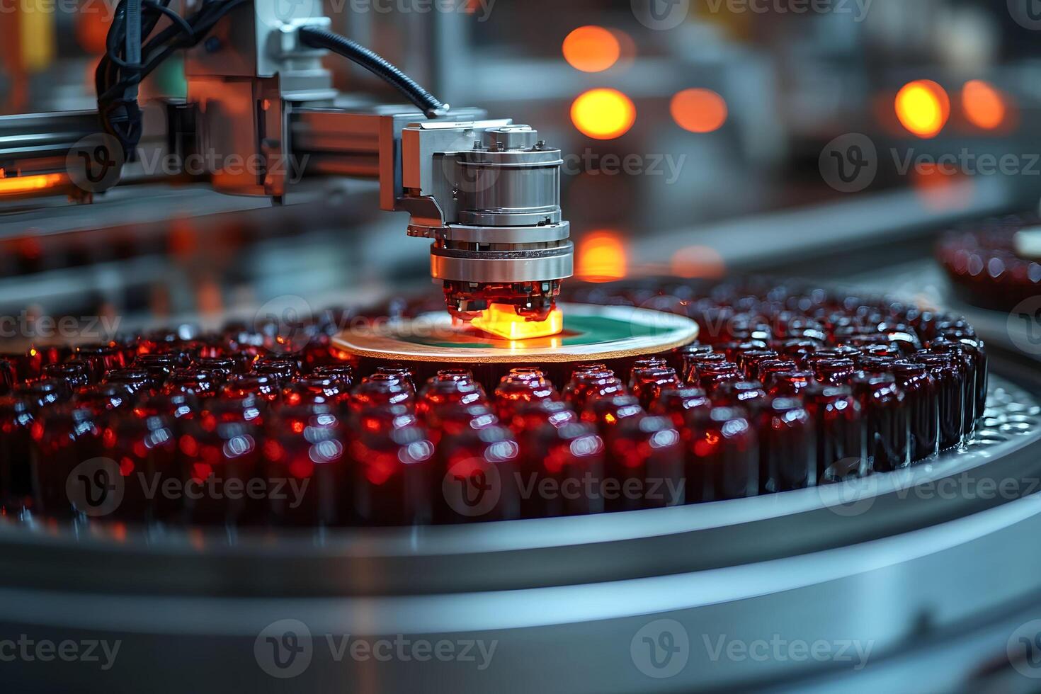 Robotic Precision in Modern Automated Manufacturing for Beverage Production photo