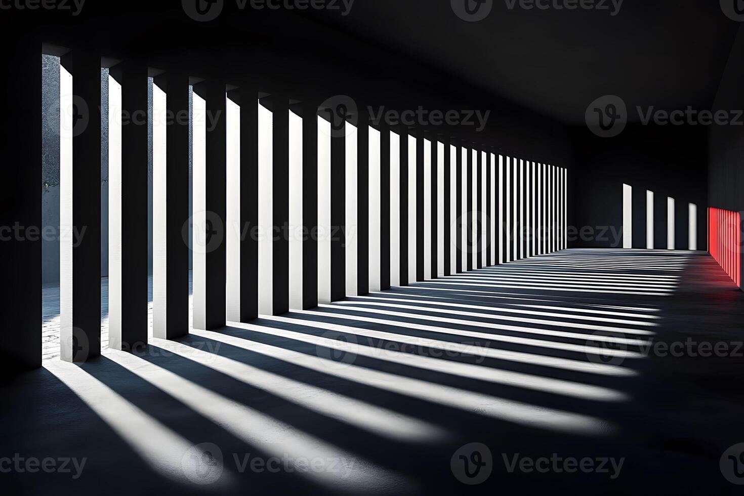 Modern Architectural Design with Dramatic Shadows and Minimalist Aesthetic photo