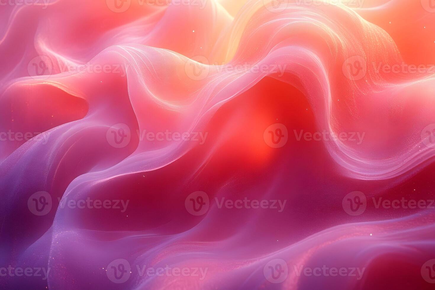Abstract Wave of Soft Pink and Orange Silk Layers for Modern Design photo