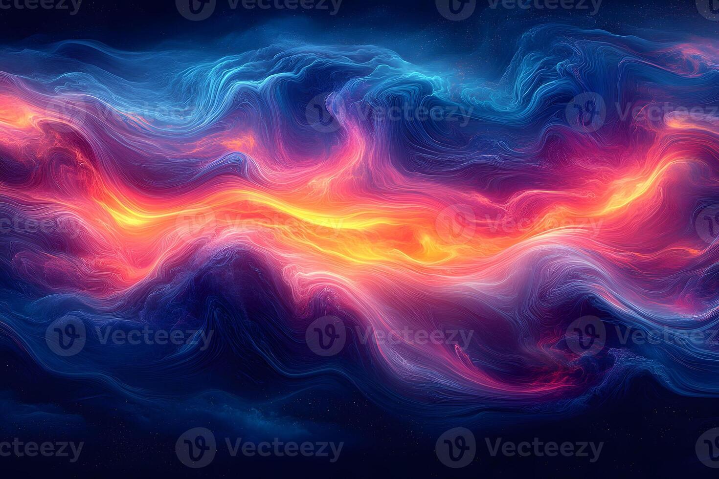 Vivid Cosmic Flow of Colorful Lightwaves in a Dynamic Abstract Pattern - Ideal for Modern Design and Artistic Inspiration photo