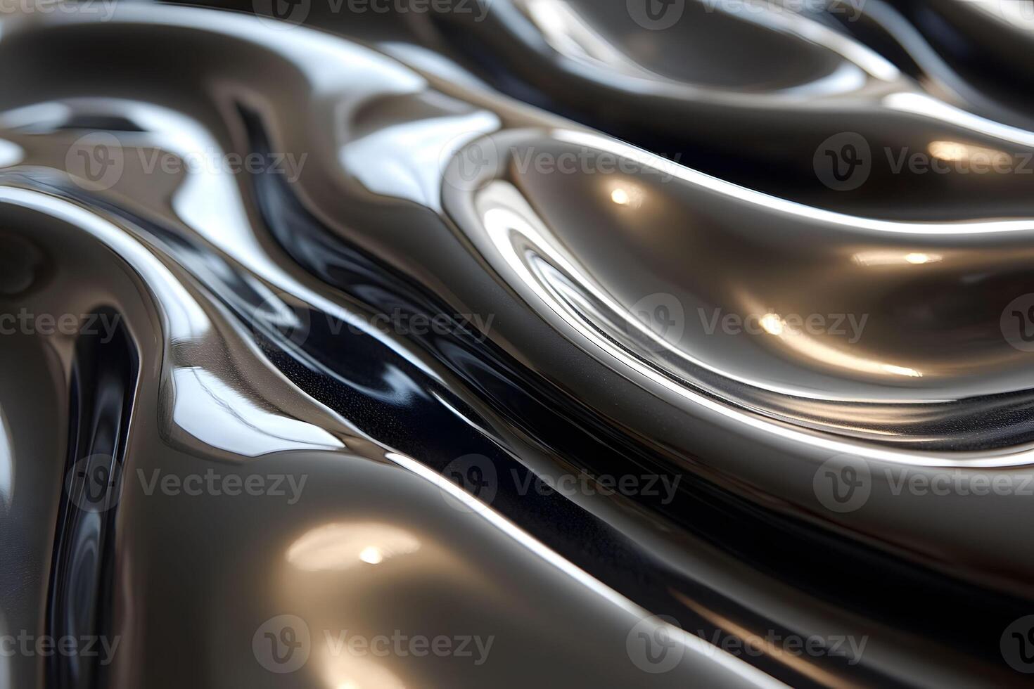 Metallic Liquid Waves Abstract Fluid Patterns for Modern Design and Art Concepts photo