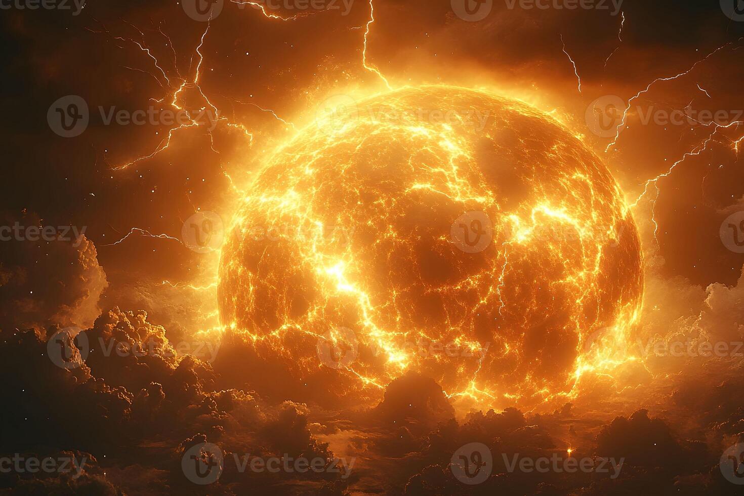 Fiery Solar Phenomenon Sun's Intense Coronal Storm Activity - Cosmic Energy Design photo