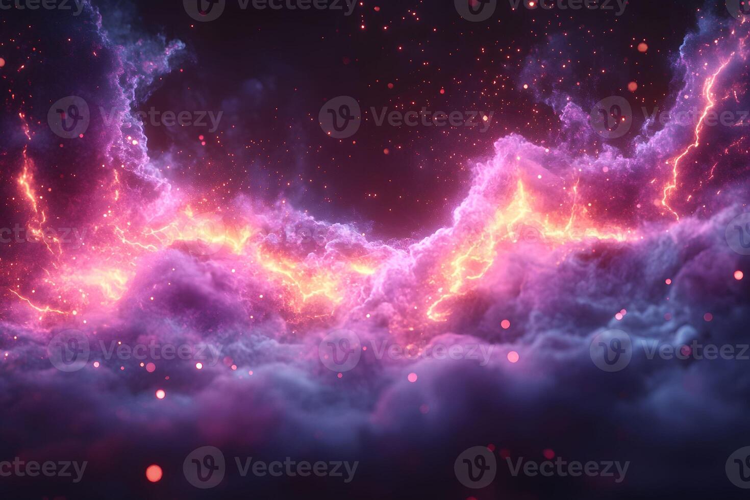 Vibrant Cosmic Nebula with Glowing Clouds - Perfect for Space-Themed Designs photo